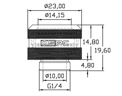 Tubo rígido XSPC G1/4 a 14 mm - Accesorio de triple sello (cromo) (paquete de 8) - Imagen 9 de 9
