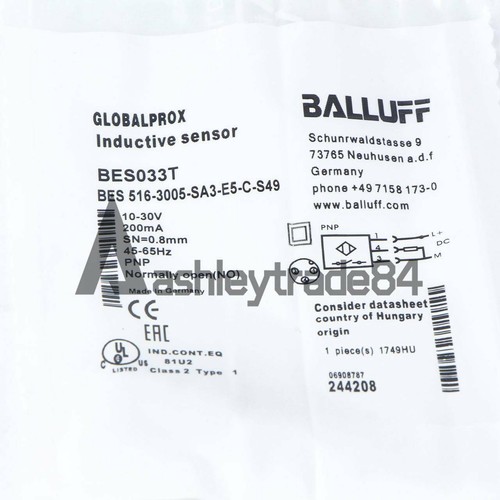 1PCS New BALLUFF BES 516-3005-SA3-E5-C-S49 Proximity Sensor - Picture 6 of 10