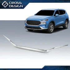 Fit For Santa Fe 2021-2023 Front Grille Middle & Side Molding Trim Nickle Pearl