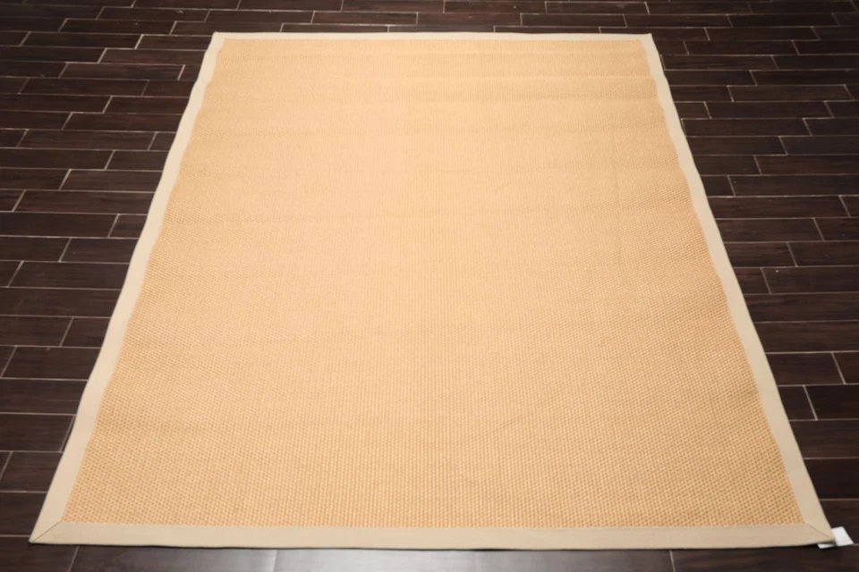 Современный плоский восточный ковер ручной работы 8 x 9 футов 11 дюймов богемное сизаль - Изображение 3 из 4