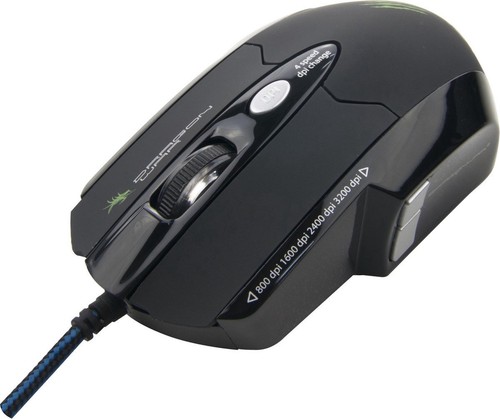 Dragonwar Leviathan Souris Gaming 3200DPI avec LED Bleue et 6 Boutons - Noir - Photo 6/7