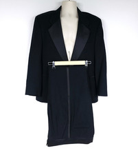 Vintage Bill Blass Black Tuxedo Suit Pants Pleated 1 Button Formal Size