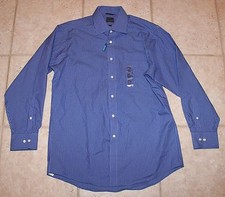NWOT Chaps Mens Large 16 32/33 Classic Fit Non Iron Button Front LS Shirt