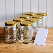 540 ml Einweckgläser mit Etiketten Twistoff Deckel Gold Einmachglas Weck