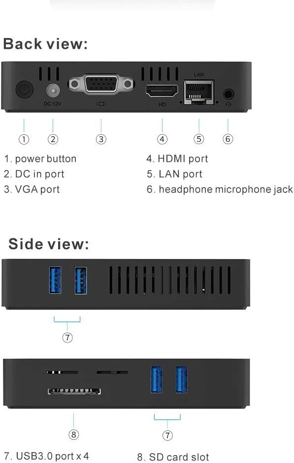 MII-V Mini PC Desktop Ordenador License Windows 10 Multimedia Office Computer, 4 - Image 2 of 4