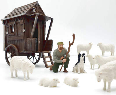 Spur G Figuren Iberplace 40004 Hirte mit Wagen Modellbauset