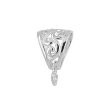 Large Sterling Silver Slider Pendant Clasp Bail Connector 97197