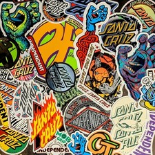 30 HUGE Skate Stickers NEW SET: Santa Cruz, Creature, Independent, OJs