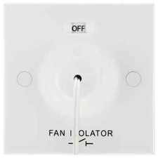 BG 804 Fan Isolator Pullcord Switch White 3 Pole 10A Neon for Bathroom Extractor
