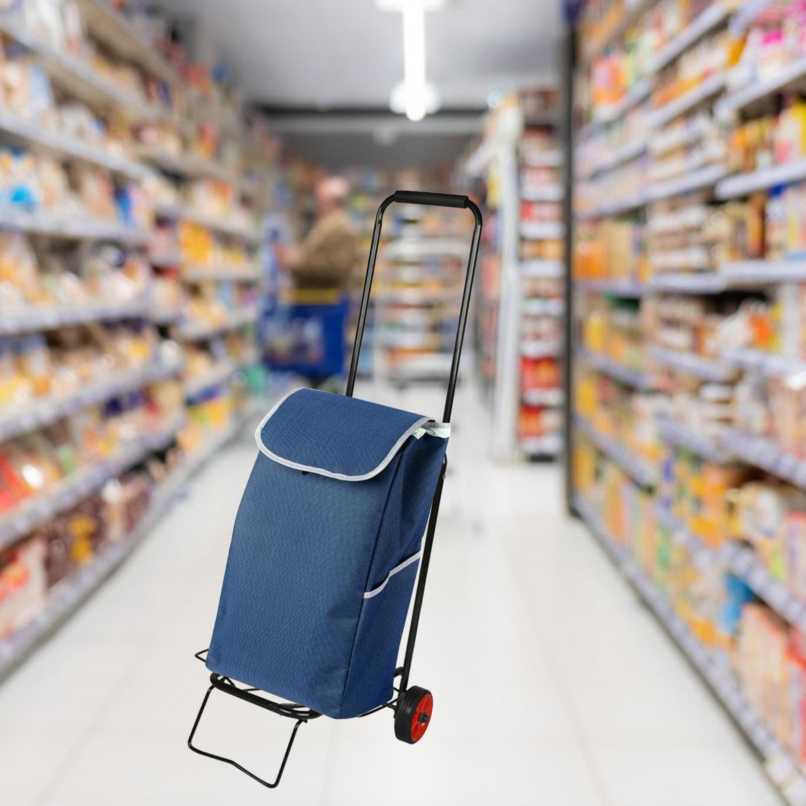 Chariot à Main Pliant En Acier Inoxydable - Panier Bagages Léger Et Portable - Pour Courses, Voyage