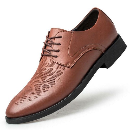 Mens Dress Leather Loafers Lace up Non 