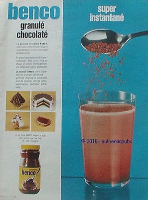 Publicite Benco Chocolat En Granule Dessert Gateau De 1968 French Ad Pub Vintage Ebay