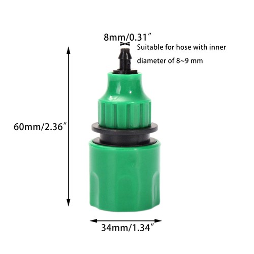 1/5Pcs Garden Hose Pipe Tube Fitting Tap Adapter Connect To 1/4" and 3/8" Hose - Picture 4 of 12