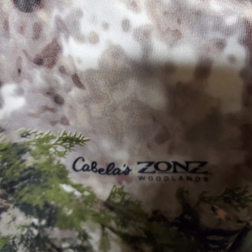 Cabelas Zonz Woodlands Camo “Outfit Her” Polyester Hunting Hoodie Womens Small - Picture 2 of 5
