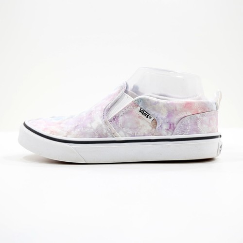Vans Asher Pastel Hearts Tie Dye Slip On Sneakers - Women's 6/Youth 4