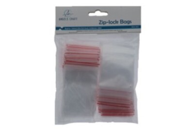 Craft Organizer Poly Clear Plastic Zip-lock Bags 120 ct Sealed Reclosable 2''x 3''