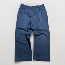 Vintage 70s Sears Perma Prest Pants 38x29 USA Blue Polyester