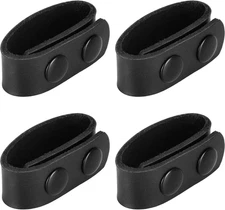 TEGE Leather Double Snap Belt Keepers for 2" and 2.25" Wide Duty Gear Accessorie