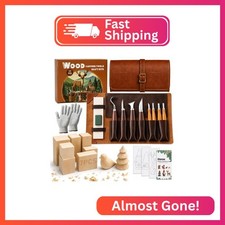 Wood Carving Kit with Tools, Whittling DIY Craft Kit for Adults Beginners