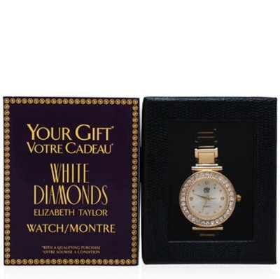 WHITE DIAMONDS BY ELIZABETH TAYLOR  LADIES WATCH IN HARD DISPLAY BOX