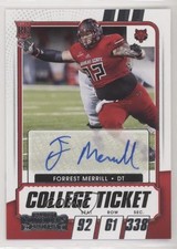 2021 Panini Contenders Draft Picks College Ticket Forrest Merrill #263 Auto 7i2