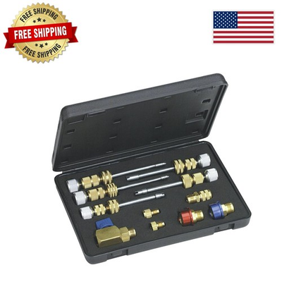 #ad Professional R134a Valve Core Kit Works Under Pressure with Complete Adapters $293.99