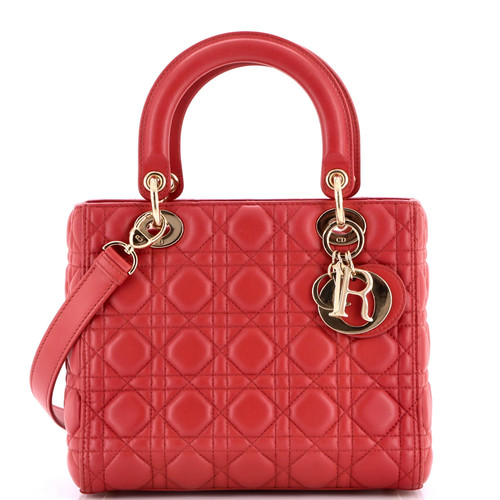 Christian Dior Lady Dior Bag Cannage Quilt Lambskin Medium