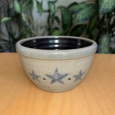 Rowe Pottery Works 1999 Stars Bowl Salt Glaze 5.5”x 3” Excellent