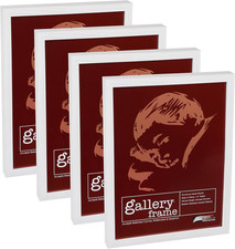 White Wash 13x19 Picture Frames - 4 Pack, Shatter-Resistant Acrylic, MDF Backing