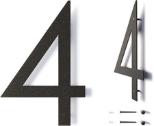 12 Inch Modern Floating Metal House Numbers for Outside