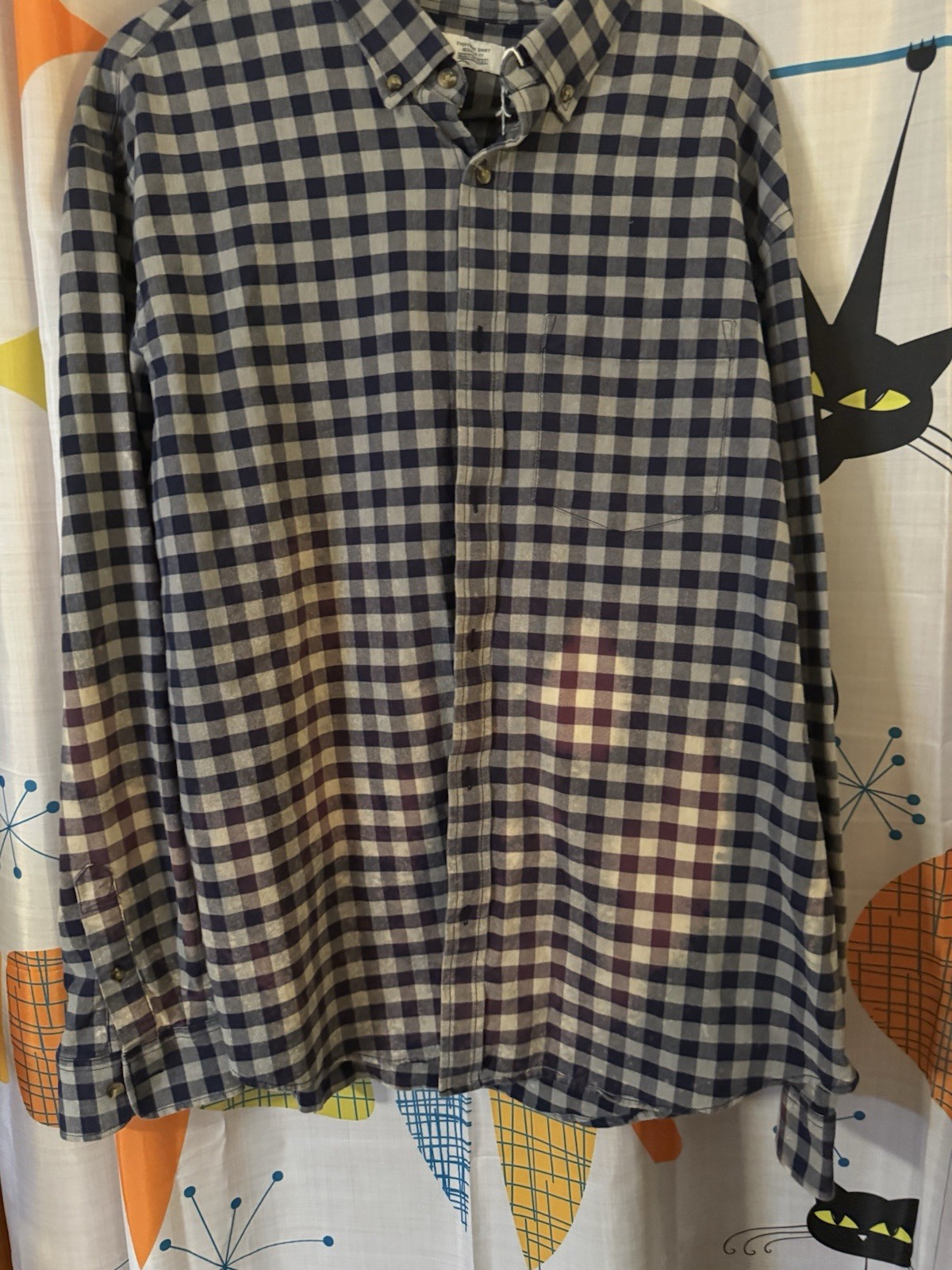 Upcycled Distressed Lightly Bleached Flannel Roll… - image 2