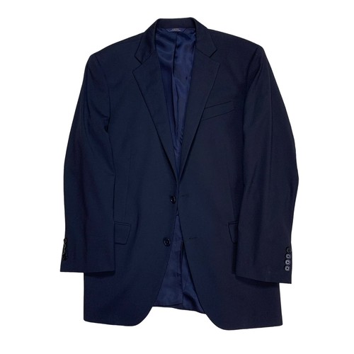 Hombre 42L Brooks Brothers 1818 Madison X Estrato Azul Marino Sólido Lana Suit - Imagen 7 de 20