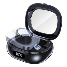 Portable Charging Case Compatible with Oura Ring Gen 4 Gen 3, 2000mAh Black