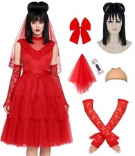 h Women's Lydia Red Bride Costume, Red Wedding Dress, Size Small