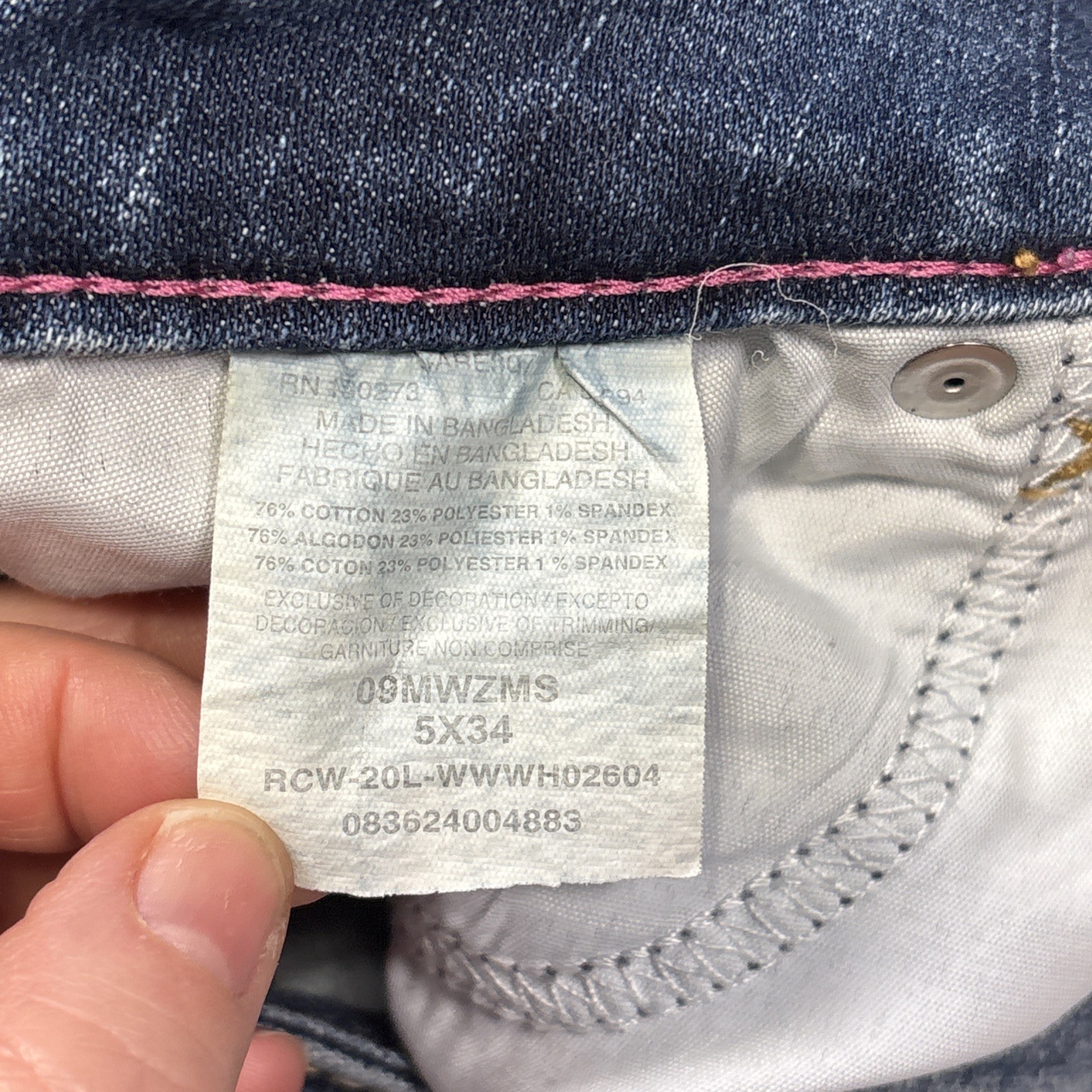 Women's Wranglers Boot Cut Size 5x34 Denim Jeans Fits 28 X 32 - View 5