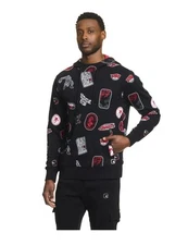 AND1 Men's Black Long Sleeve Fadeaway Pullover Hoodie Size 2XL New