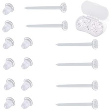 Nkwuire Plastic Earrings, 200 PCS Invisible Clear Post Studs for Sports, Work -