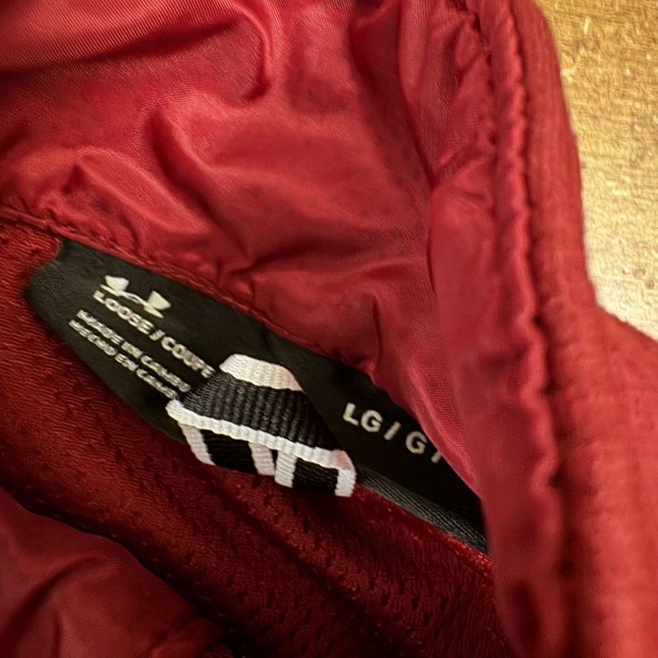 Sudadera con Capucha FDU Fairleigh Dickinson Para Hombre Grande Roja Gris Emitida por Jugador Foto 4 de 4