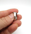 14K White Gold Diamond-Cut Cigar Band Ring Size 7 2.8 Gr [R378] — photo 7