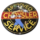 Vintage Chrysler Porcelain Sign - Walt Disney Goofy Garage Service Station Sign