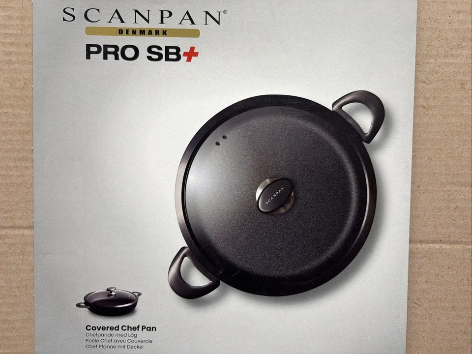 Sartén de chef Scanpan Pro SB+ con tapa, 4,25 qt. Antiadherente Stratanium Foto 2 de 3