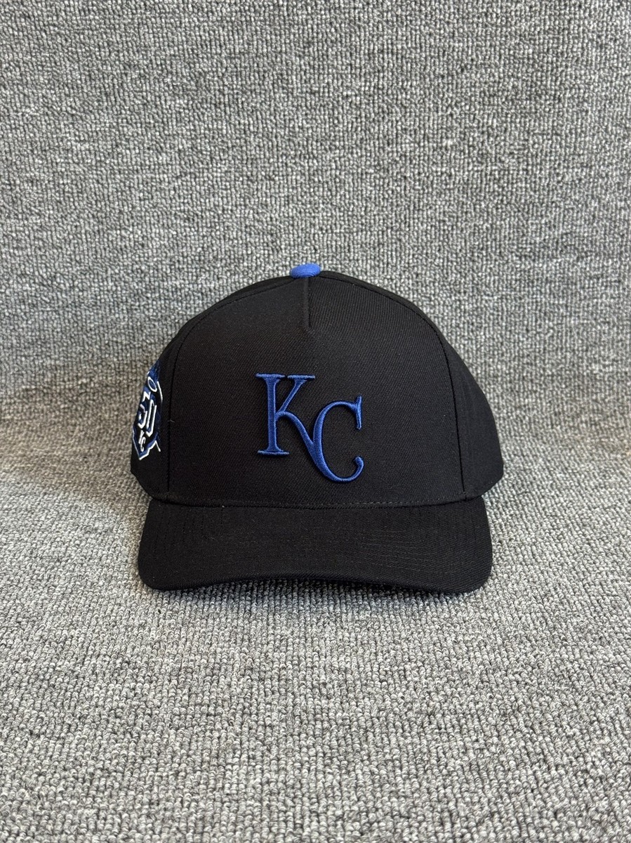 Mitchell & Ness KC Royals Retro Snapback Black Blue 50th Patch Hat