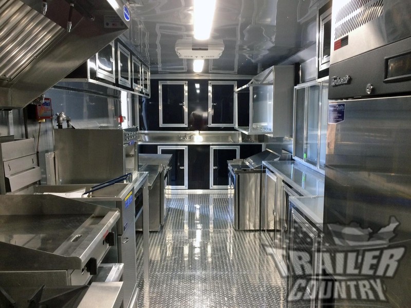 NEW 2026 8.5X28 V-NOSE ENCLOSED MOBILE FOOD TRUCK BBQ CONCESSION VENDING TRAILER