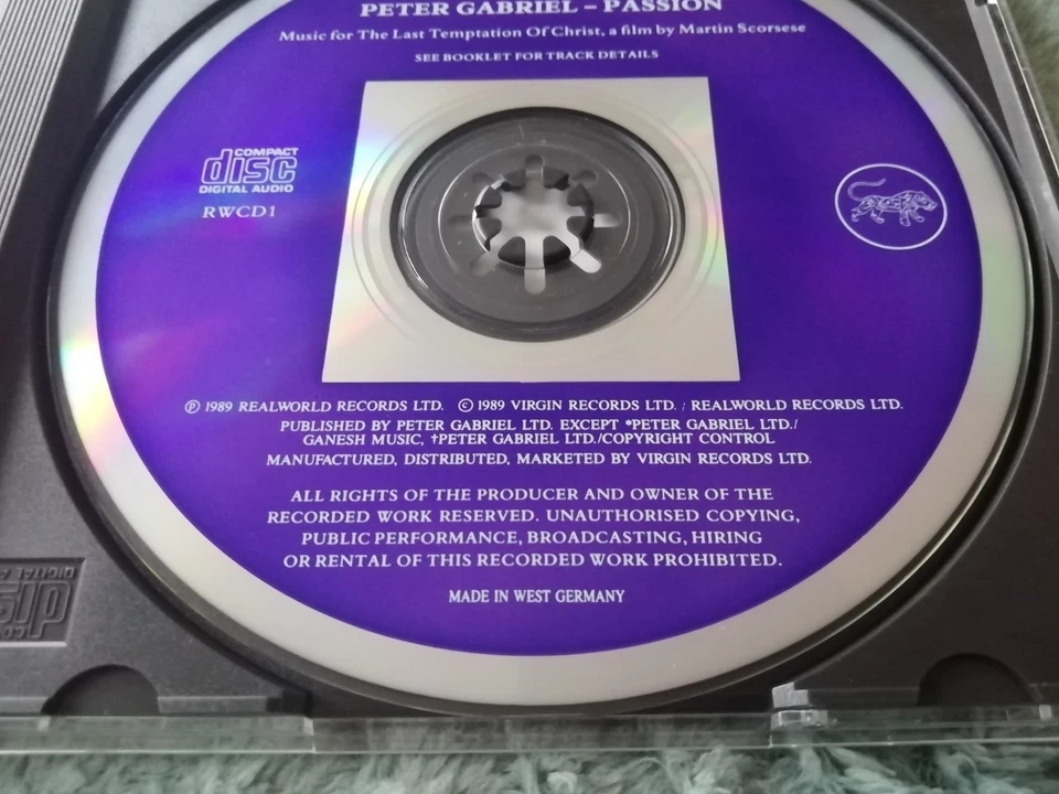 PETER GABRIEL CD PASSION ORIGINAL SOUNDTRACK 1989 - Bild 4 von 4
