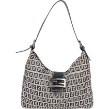 Fendi FF Monogram Baguette Buckle Hobo Bag borsa fibbia cintura