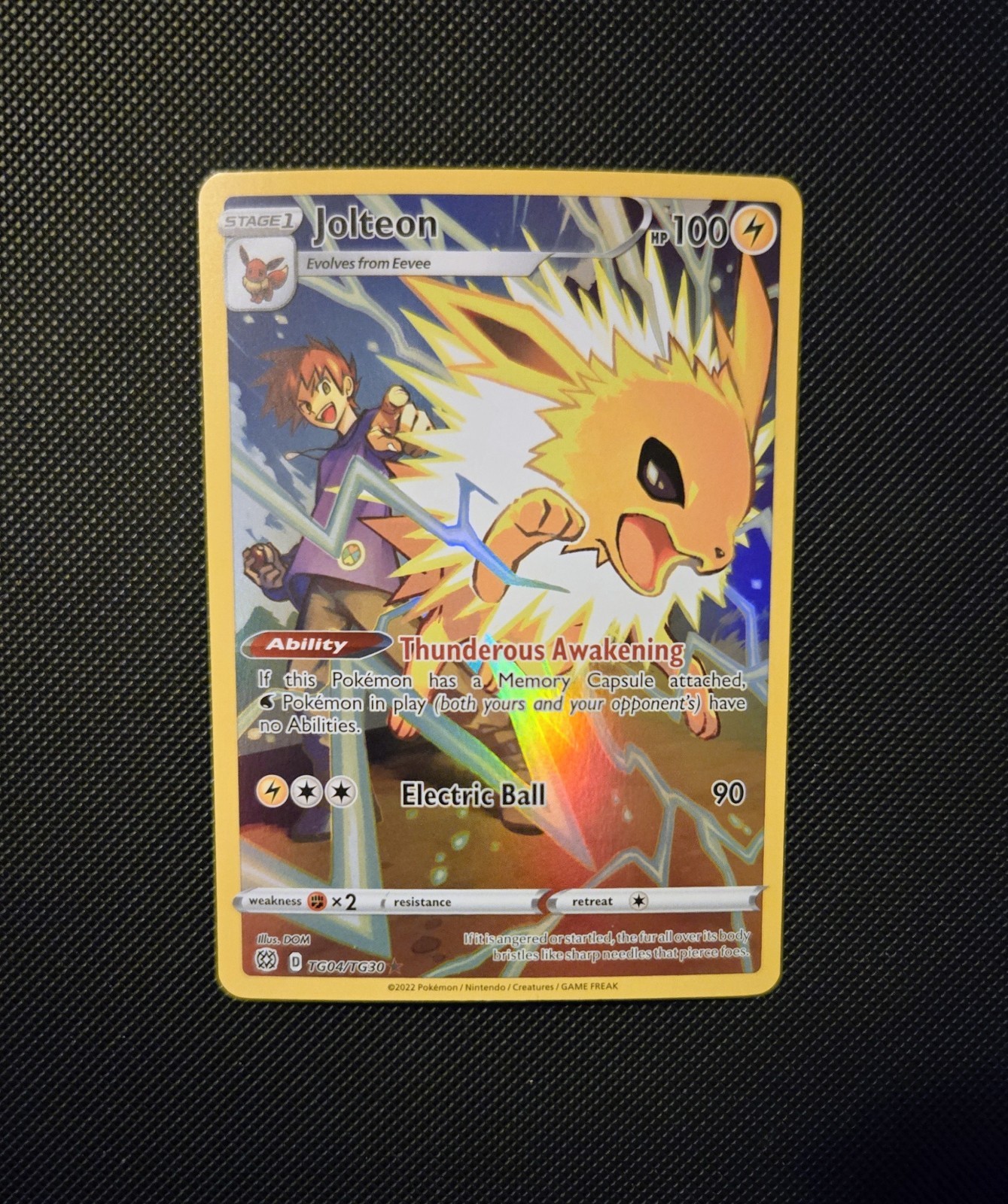 Pokémon TCG Jolteon TG04/TG30 Brilliant Stars Trainer Gallery Holo Rare - NM