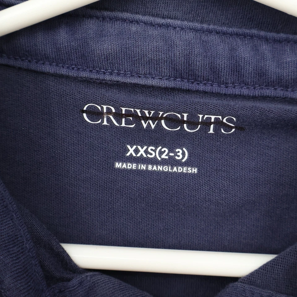Crewcuts Polo Shirt Boys XXS (2-3) Navy Blue Pocket Preppy Academia Casual NWT - Image 3 of 4