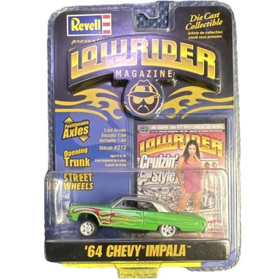 Revell LOWRIDER MAGAZINE '64 Chevy Impala 1:64 Diecast Car Green Axles