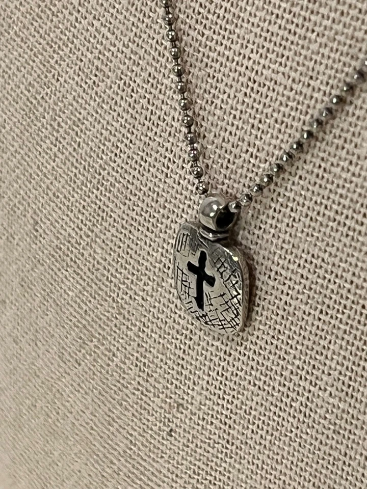 Colar pingente de prata esterlina 925 Silpada miniatura cruz fé religiosa 4,4 gm - Imagem 3 de 4