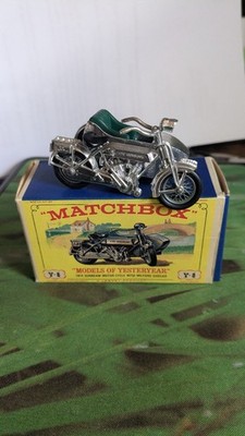 MATCHBOX Modell von Yesteryear Sunbeam Motorrad & Beiwagen Y8 OVB